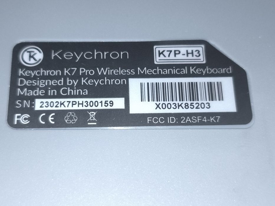 Геймърска Механична клавиатура Keychron K7 Pro QMK/VIA 65% Hot-Swap