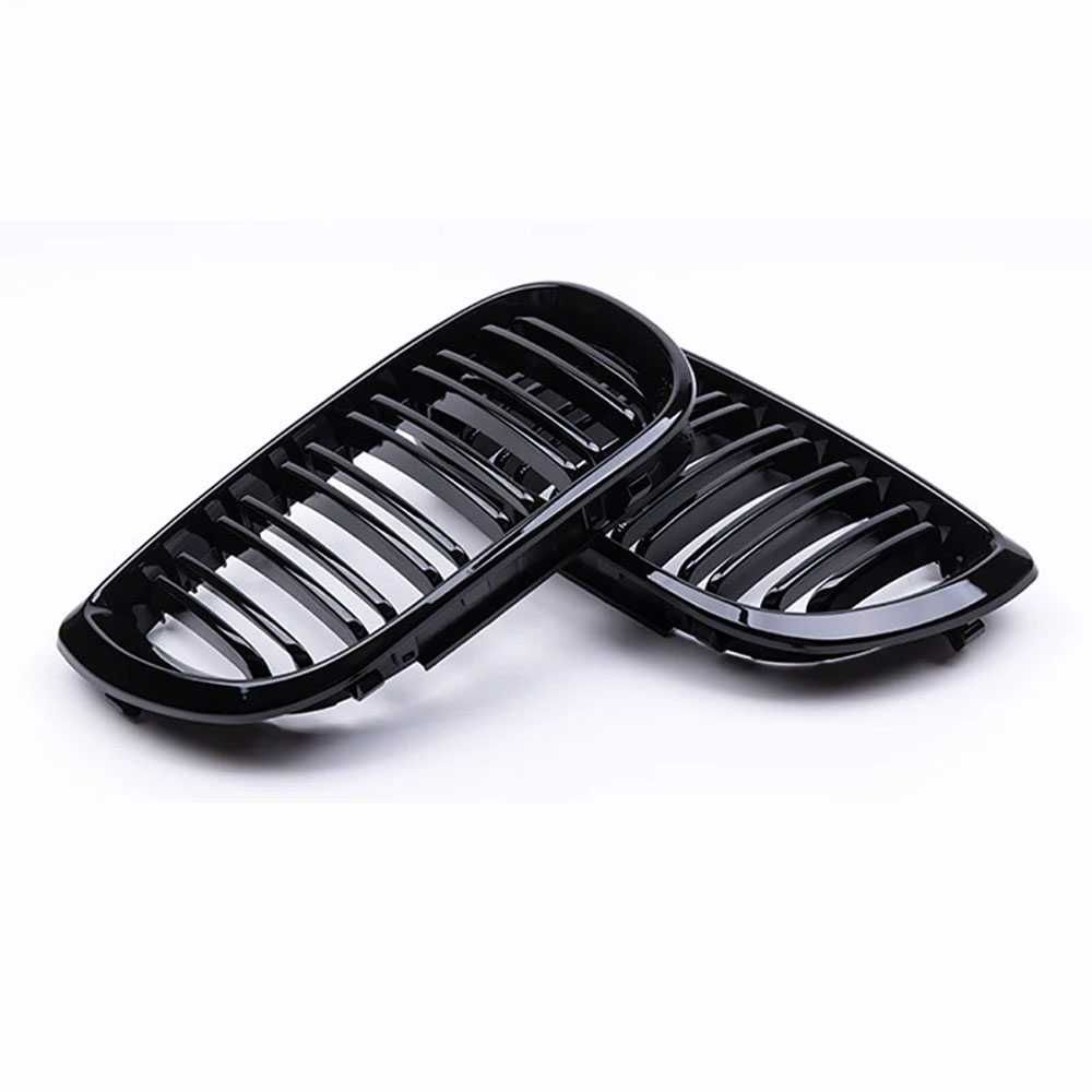 Set 2 grile duble M negru lucios BMW Seria 3 E46 facelift 2002-2005