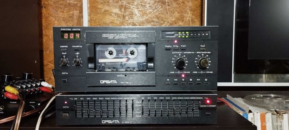 Кассетные магнитофоны Орбита мп121 , эквалайзер э002с и Орель 101