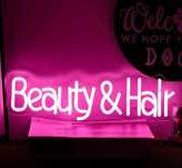 Afis neon led, salon frumusete coafor, reclama luminoasa