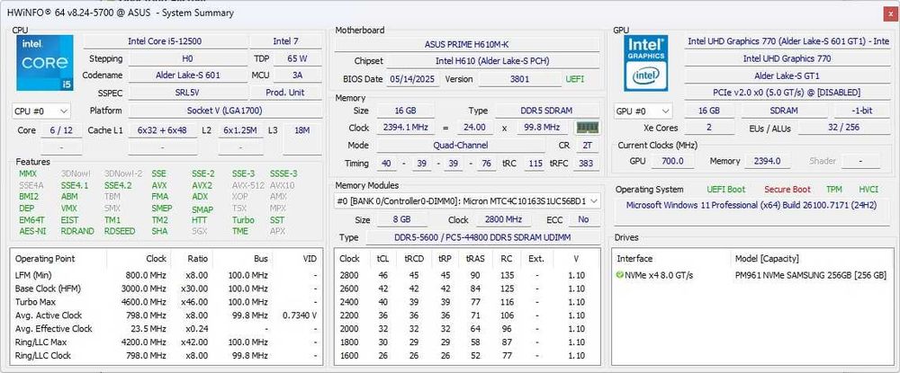 Компютър НЕгеймърски 12th Generation DDR5