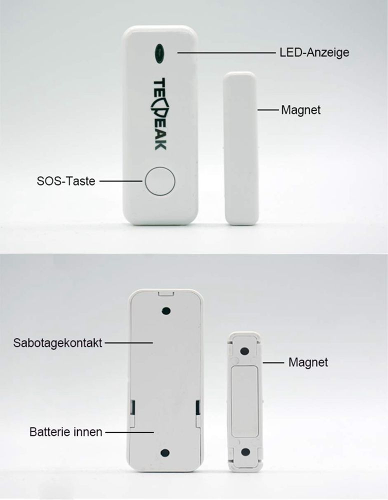 TECPEAK комплект GSM/WiFi охранителна система,сирена/сензор за дв-е