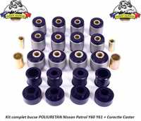 Kit complet bucse POLIURETAN Nissan Patrol Y60 Y61 + Corectie Caster