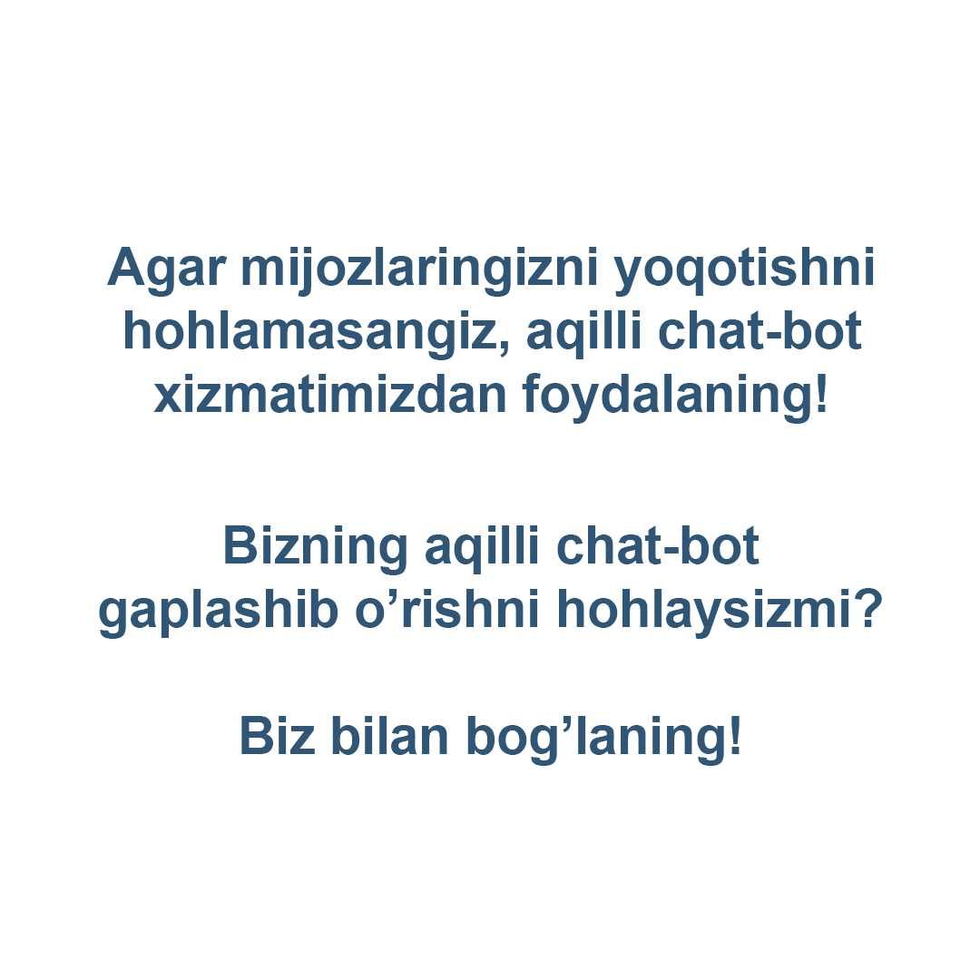 Chat-botni 3 unda ishga tushiring: tez va qulay!