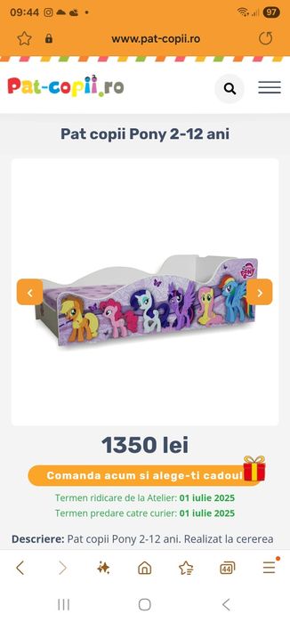 Pat copii My Little Pony 2-12 ani