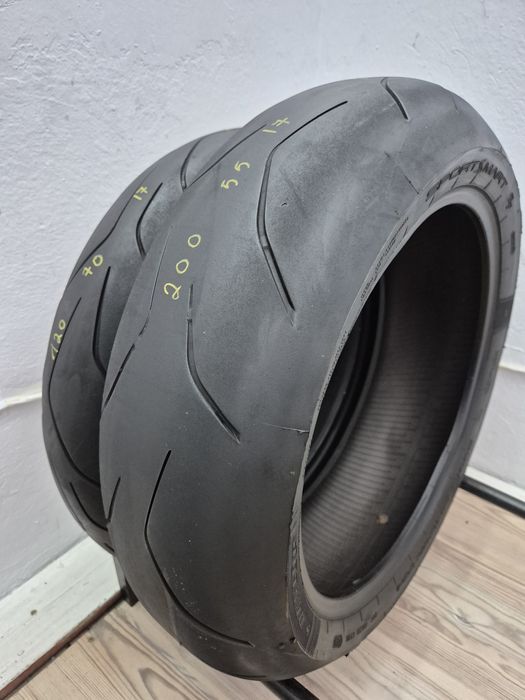 Set anvelope moto 120 70 17 cu 200 55 17 Dunlop sportsmart tt dot 2024