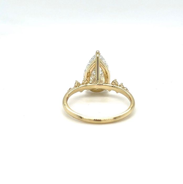 Годежен пръстен с диамант, 14к злато