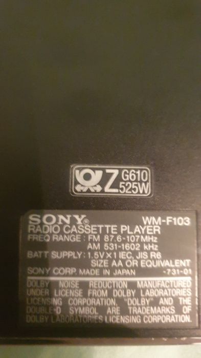 Sony WM-F103 Walkmann Raritate anii 85
