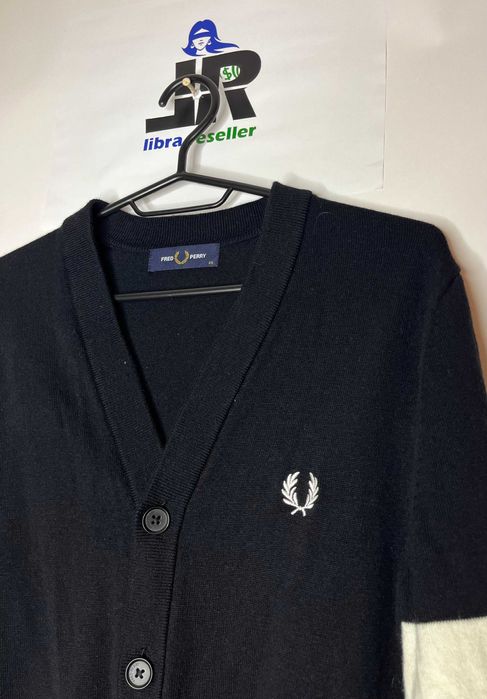 Fred Perry Cardigan Мъжка Вълнена Жилетка