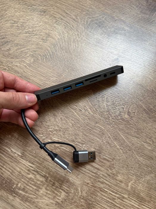 USB 7-in-1 хъб – USB-C/USB-A, 7 порта