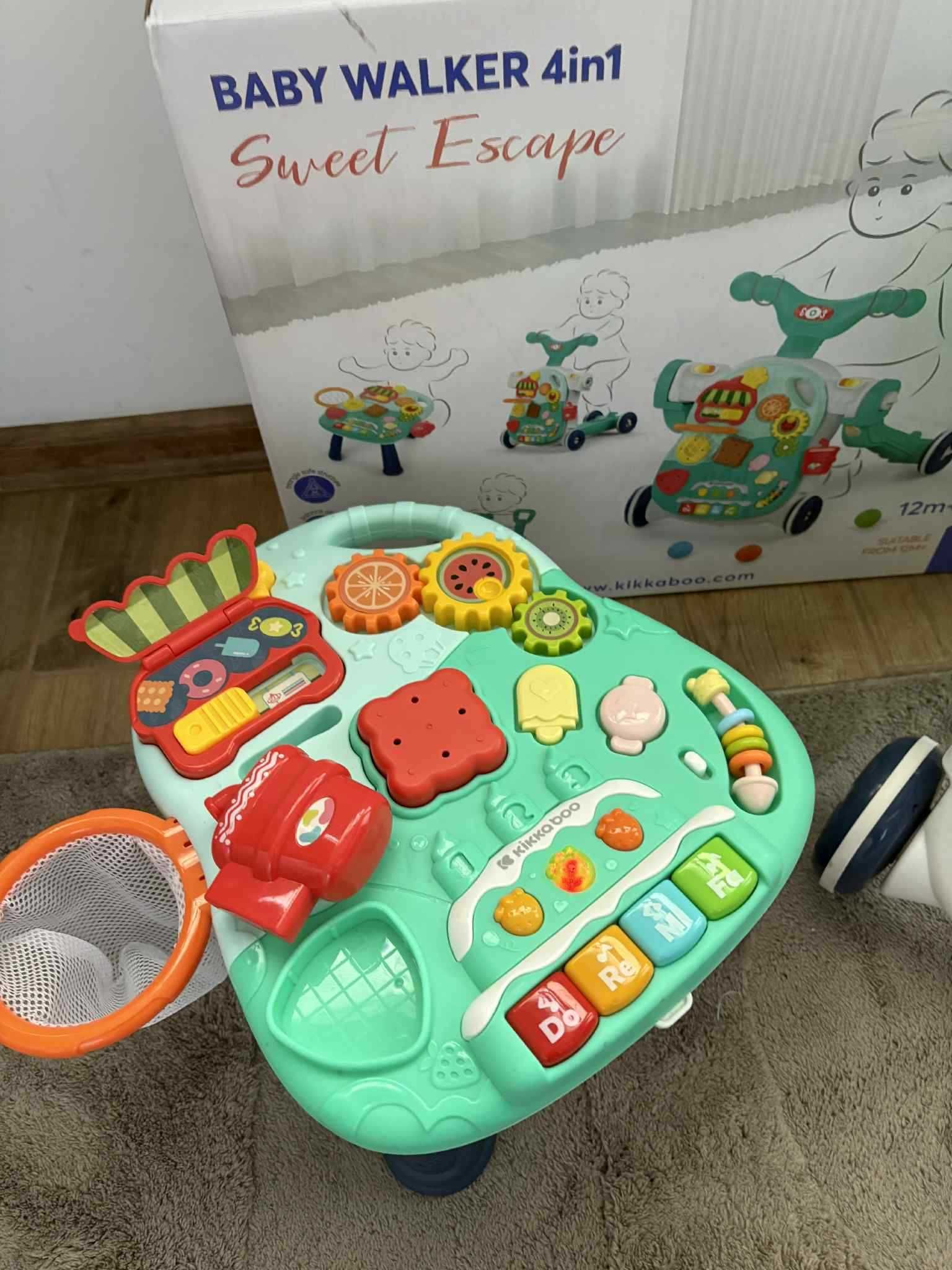 Проходилка 4 в 1 KikkaBoo - Sweet Escape, зелена
