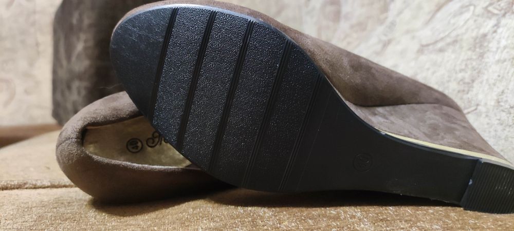 Ежедневни обувки на платформа, кафеви, номер 40