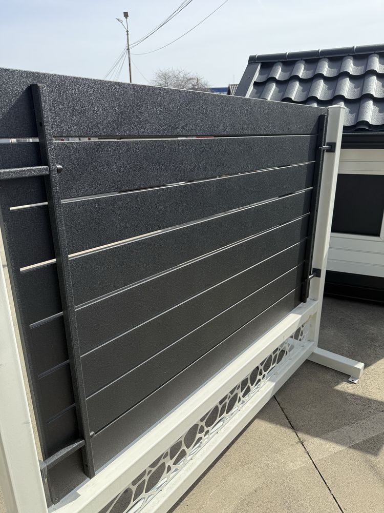 Tablă Cutată Gard Metalic diferite modele 4m 6m RAL 7016 gri antracit