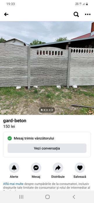 Gard beton placi