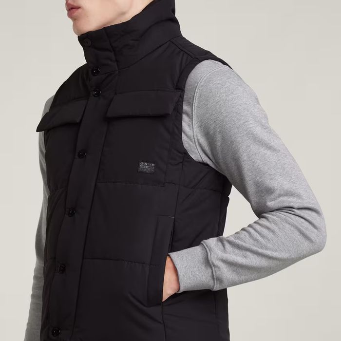 Водоустойчив елек G-Star Raw Foundation M нов мъжки черен грейка