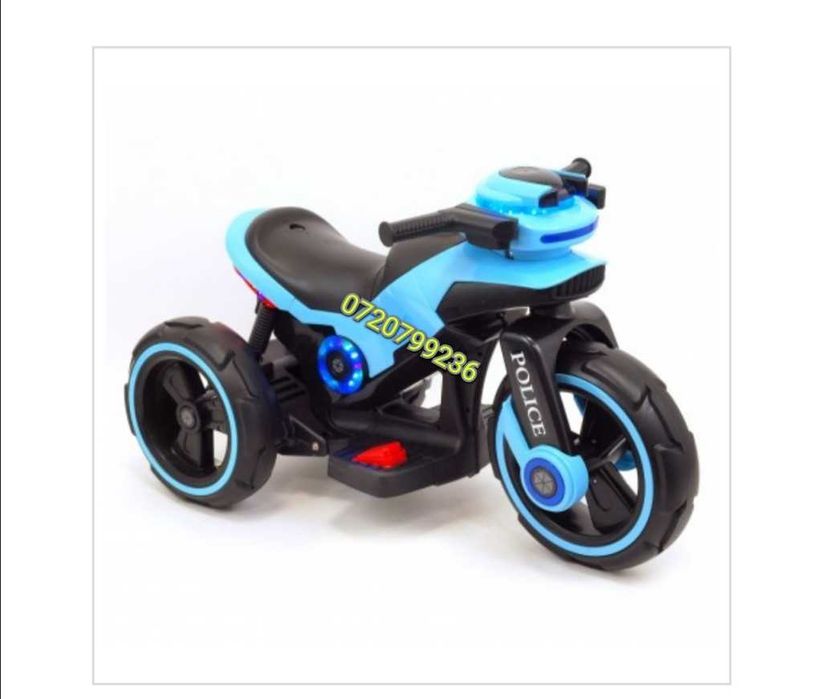 Motocicleta electrica pentru copii 2-6 Police cu LED