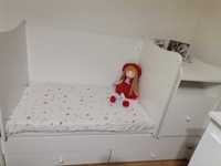 Бебешко трансформиращо се легло-люлка Lorelli Trend бяло + матрак
