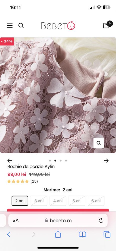 Rochie elegantă 3ani