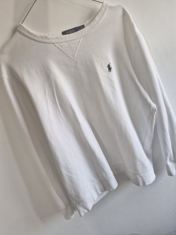 pulover alb polo ralph lauren