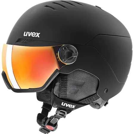 Casca ski UVEX Wanted VISOR, 54-58cm, negru