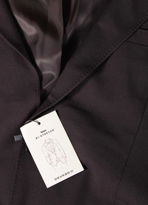 Sacou blazer slim 50 L premium Devred NOU lana super 110's maro inchis