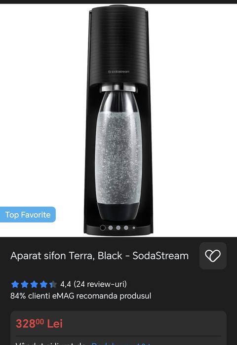 Aparat sifon Sodastream Terra SIGILAT