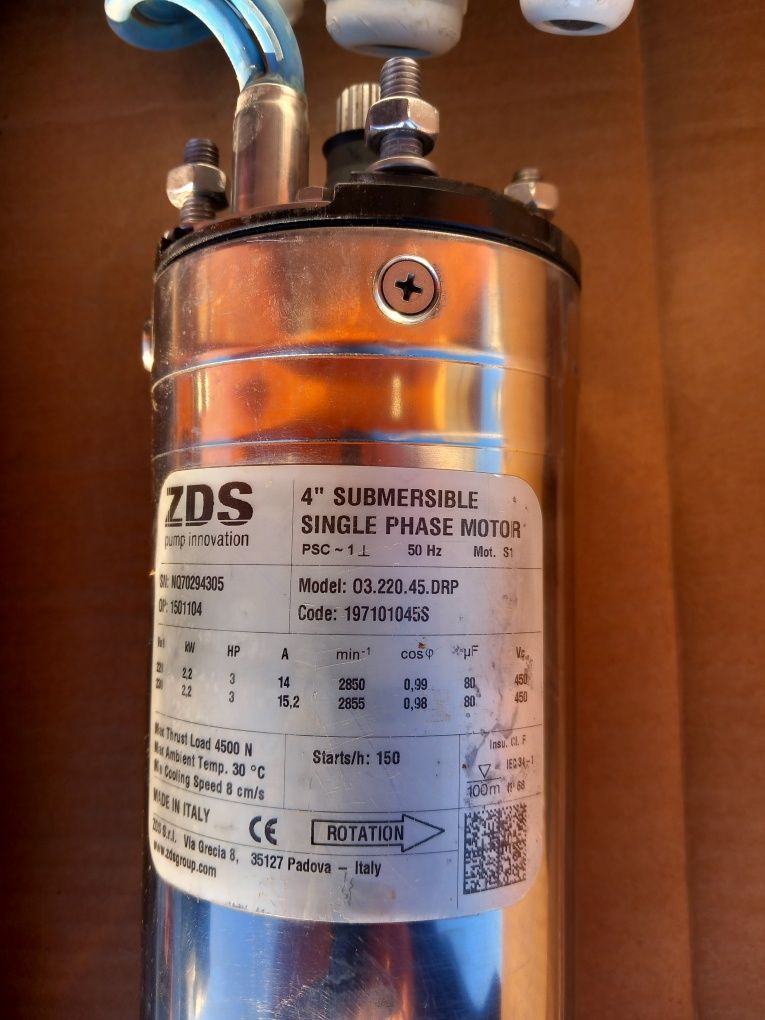 Pompă submersibila multietajată ZDS QS4X 8-17[Kit complet]