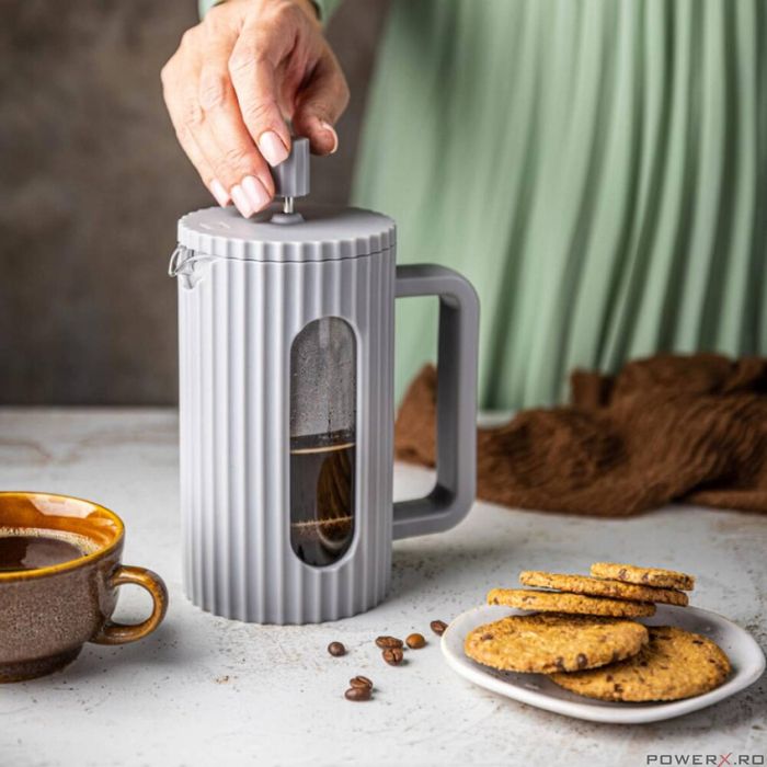 Aparat de cafea/ceai cu presiune de capacitate. 0,35 l, gri, Klausberg