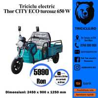 Triciclu electric Green Army Thor City Eco Blue Sky  Agramix