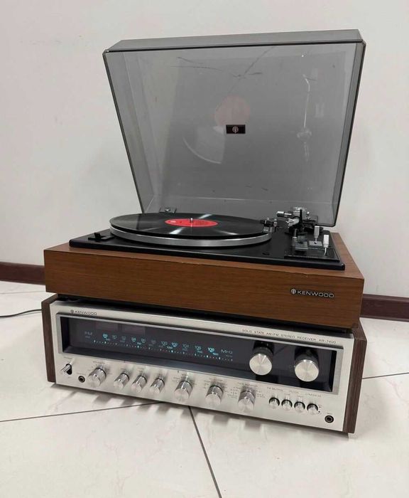 Винтидж аудио сет ресивър + грамофон KENWOOD - Made in Japan