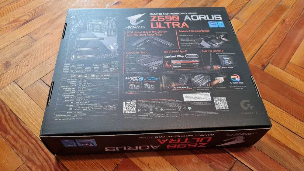 Новая материнская плата GIGABYTE Z590 AORUS ULTRA. Сокет LGA 1200.