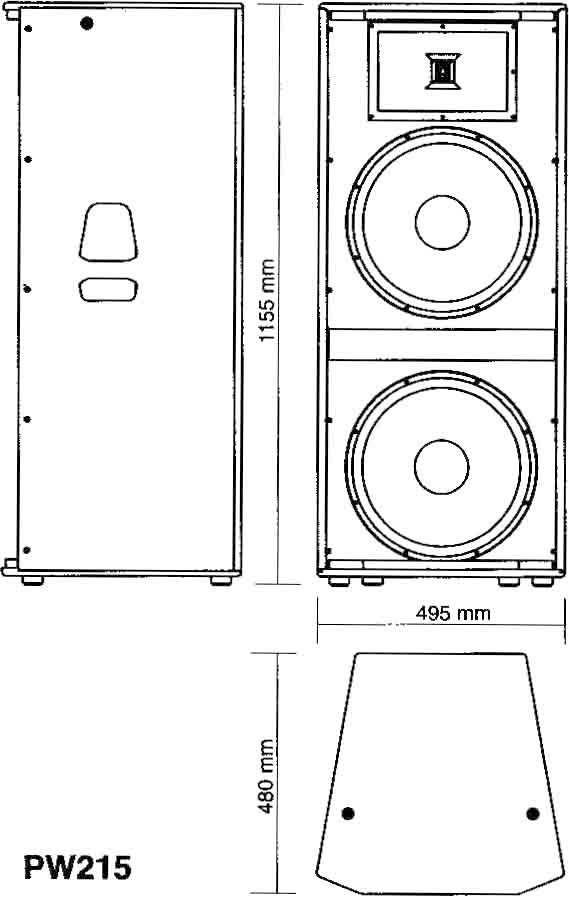 Тонколони 2х600W