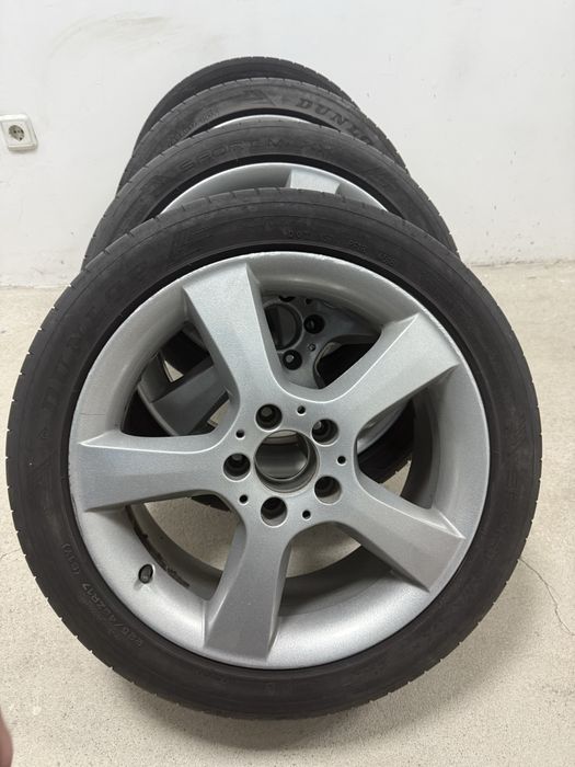 4 оригинални джанти за Мерцедес Ц класа спорт пакет с гуми Дънлоп