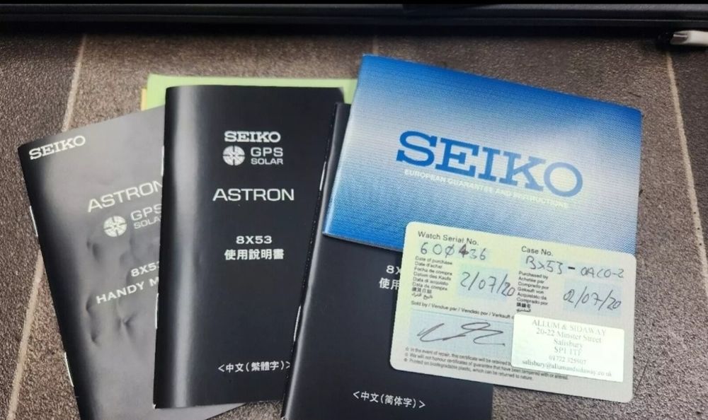 Seiko Astron 8x53-0AC0-2 SBXB055 GPS Ceramic Solar Rose Gold