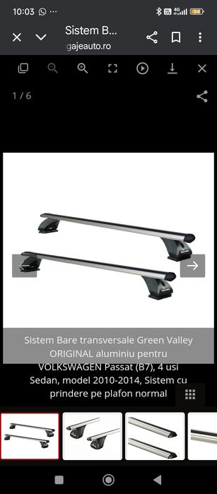 Bare portbagaj vw passat b7 sedan