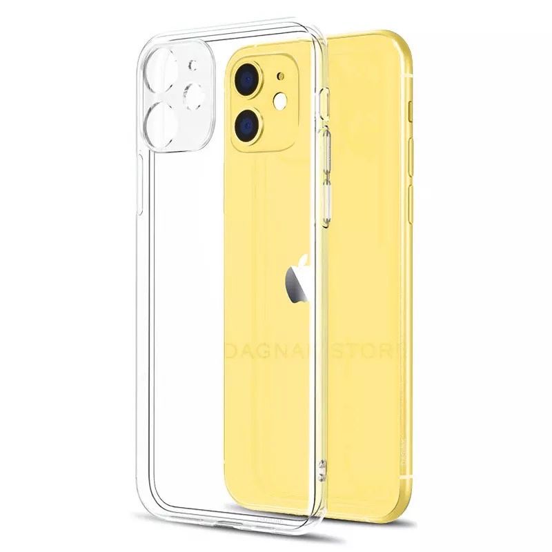 Iphone 11 12 13 Pro Max Husa Super Slim Silic Neagra Clear Camera Safe