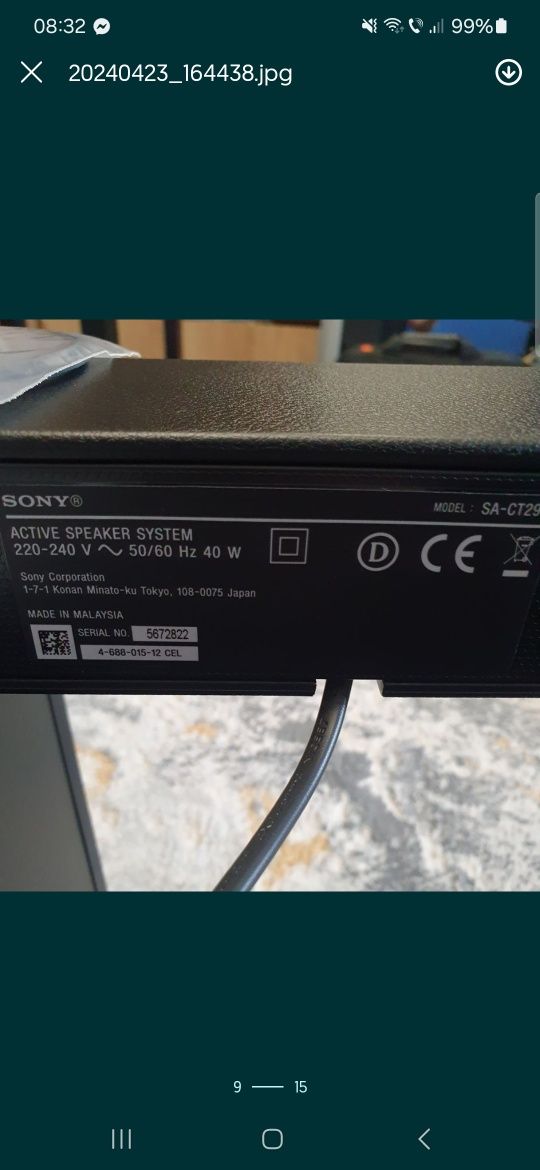 SoundBar Sony Sistem Audio 300w Nou