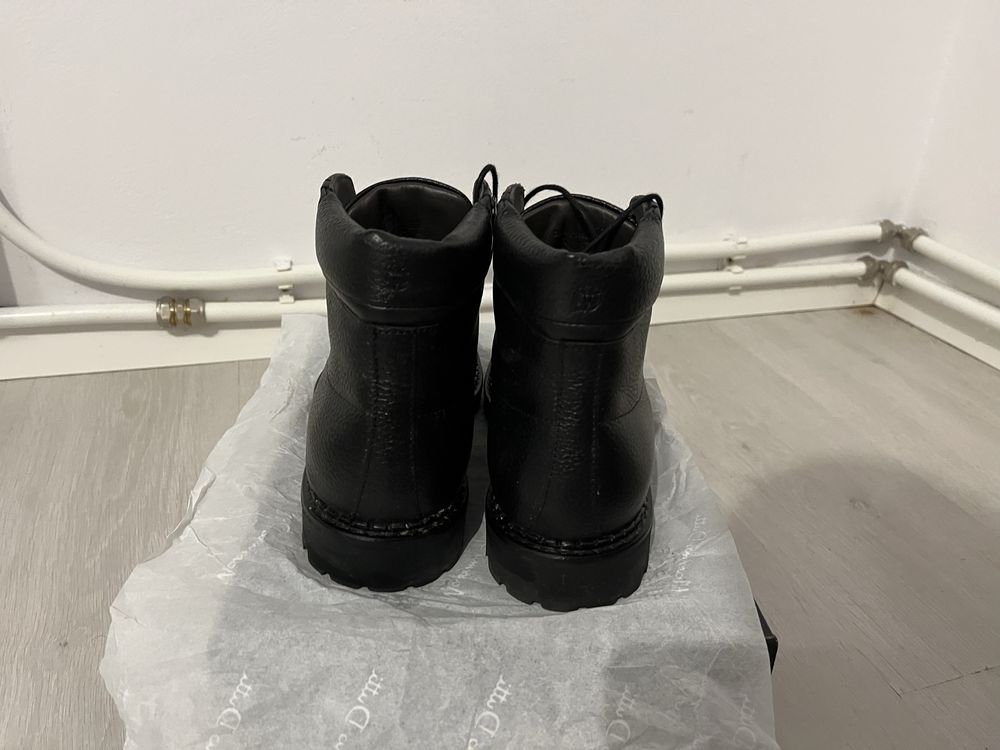 Ghete din piele neagra Massimo Dutti, marimea 41 - barbati