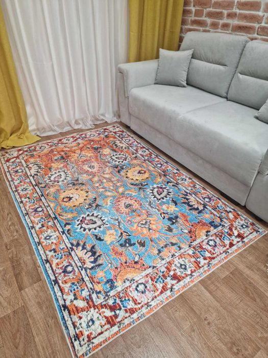 130/190 см КИЛИМ с дизайн във винтидж стил