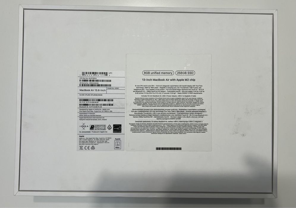 Macbook Air M2 Silver