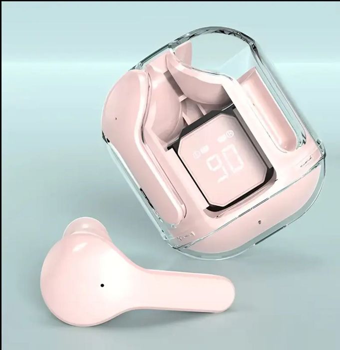 Розови TWS шумоизолиращи универсални слушалки за телефон нови