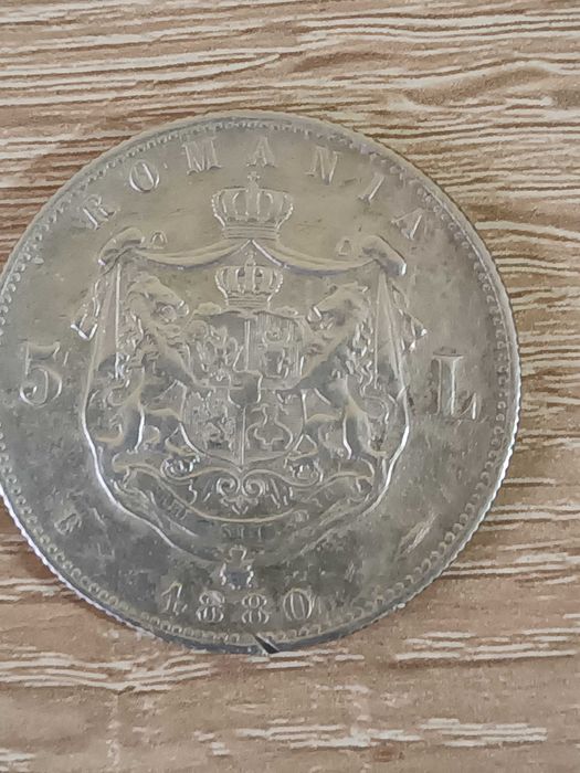 Monede argint 5 lei Carol I 1880