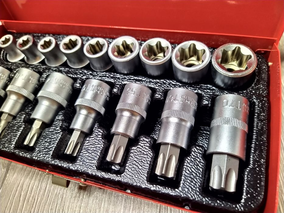 Trusa 16 Piese Chei Tubulare Torx si Capete Biti Torx