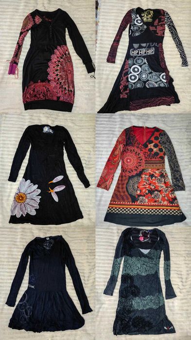 Оригинални рокли Desigual с дълъг ръкав