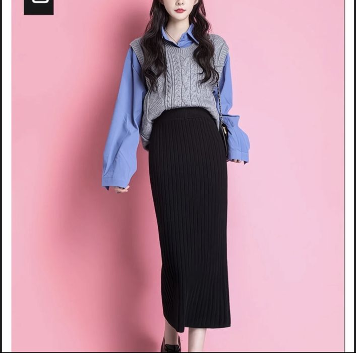 Юбка лапша теплая