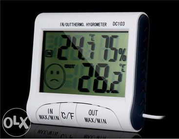 Термометър Dc103 външна вътрешна температура 
с  влагомер за стая