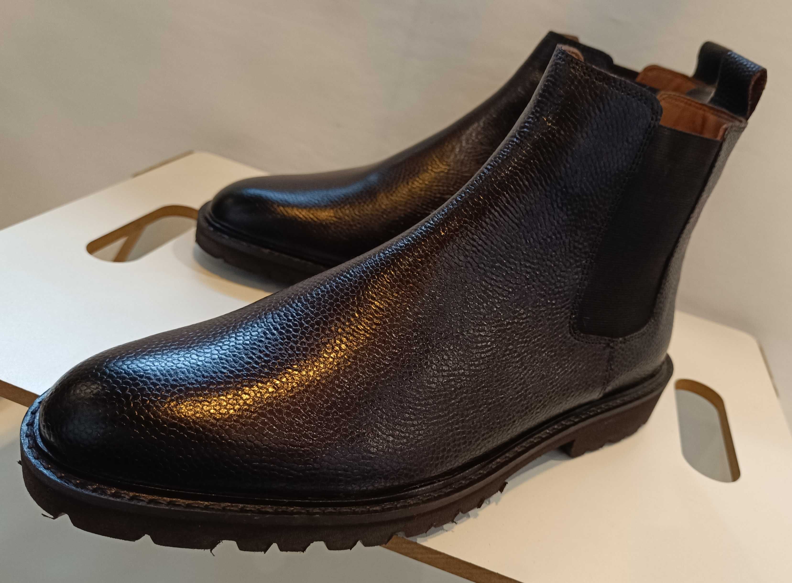 Ghete chelsea 41 41.5 de lux lucrate manual Mc Finlay NOI piele moale