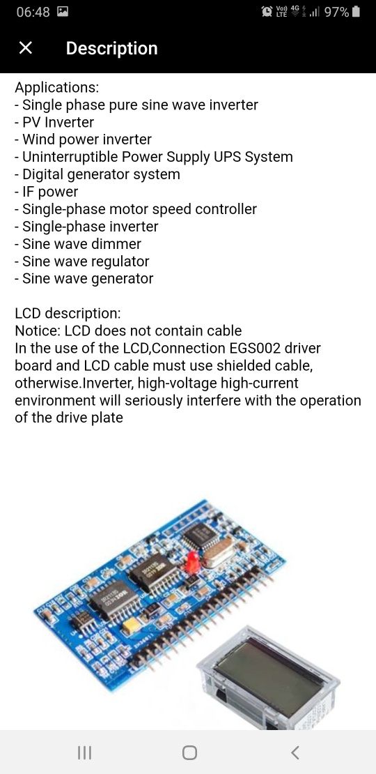 Driver inverter sinus pur