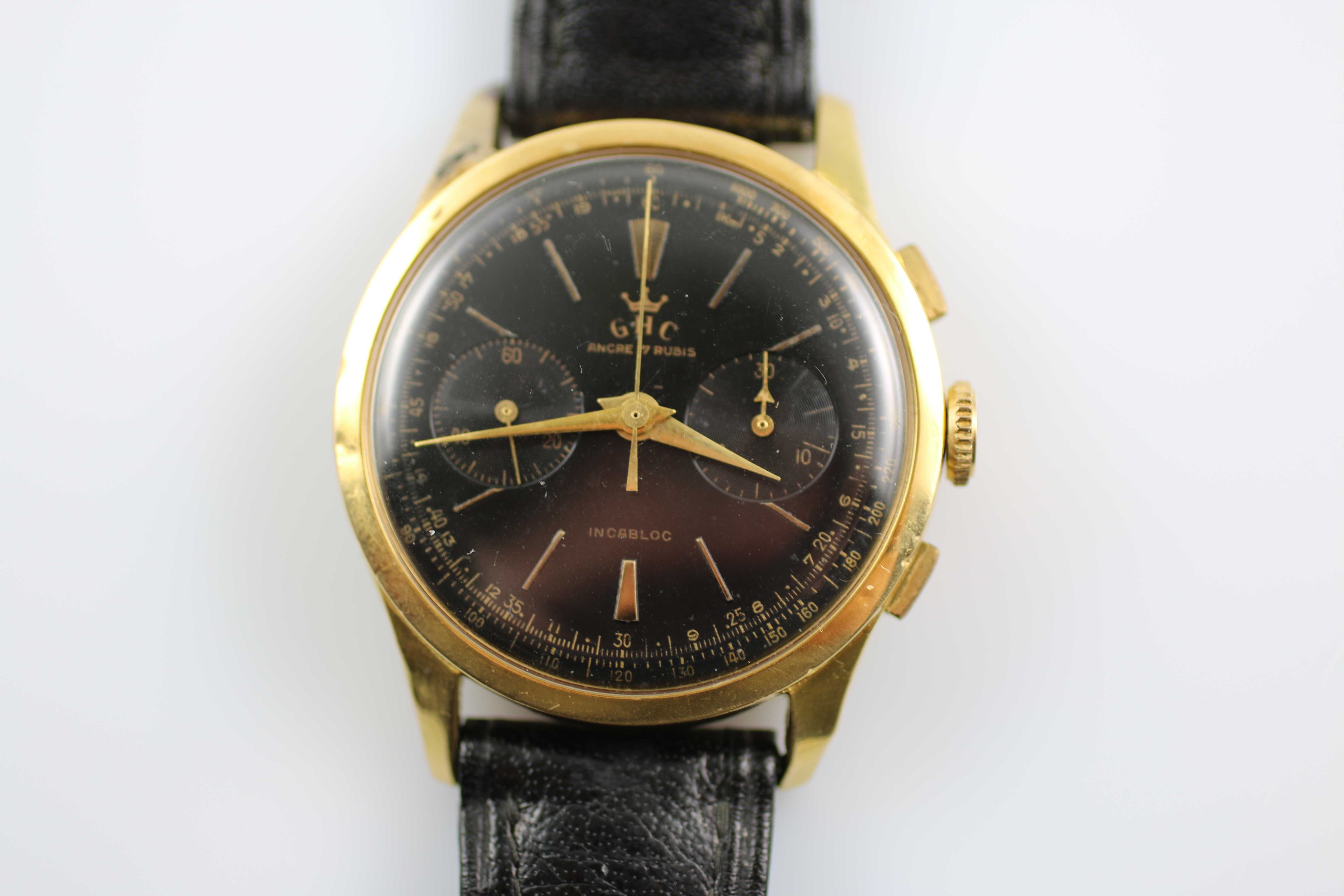 ceas chronograph GHC aur 18k