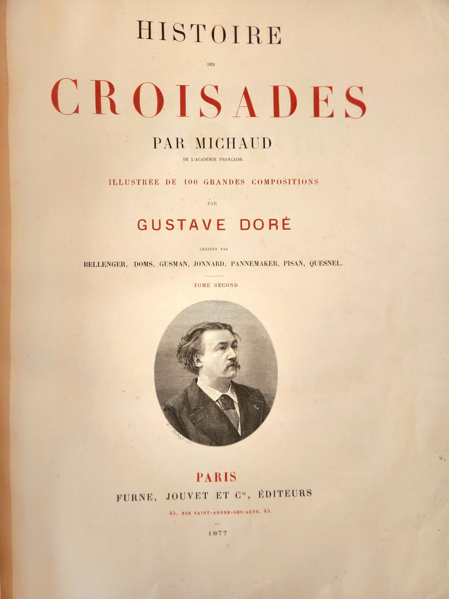 cărți vechi 1878 antichitati vechi Istoria Cruciadelorlor 2volume